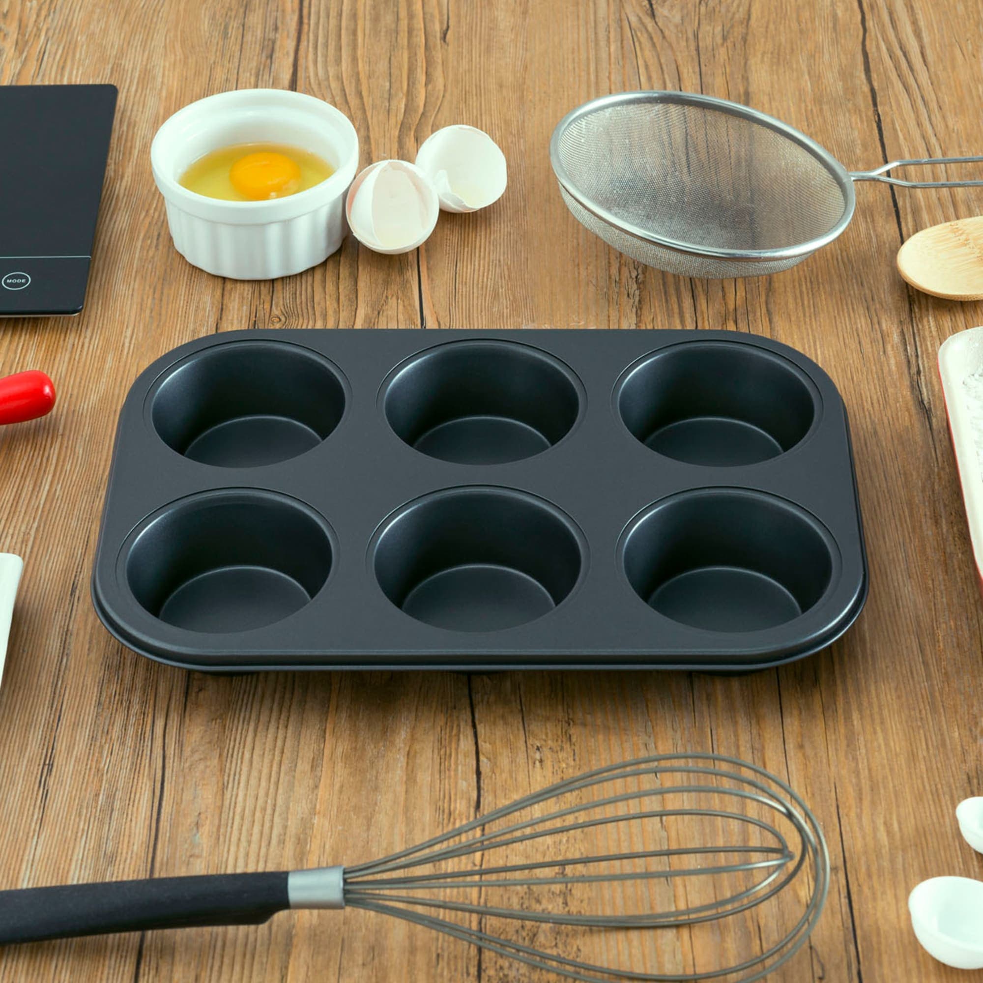 Home Basics Non-Stick 6 Cup Muffin Pan $4.00 EACH, CASE PACK OF 24