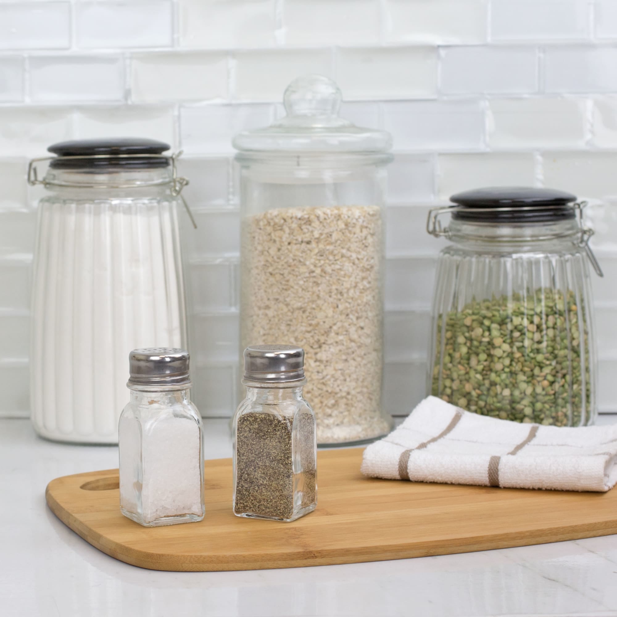 Home Basics 2 Piece Salt and Pepper Set $1.50 EACH, CASE PACK OF 24