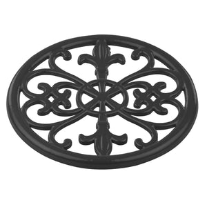 Home Basics Cast Iron Fleur De Lis Trivet, Black $5.00 EACH, CASE PACK OF 6