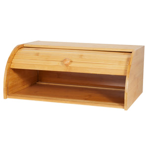 Home Basics Roll Top Slatted Bamboo Bread Box, Natural $20.00 EACH, CASE PACK OF 6
