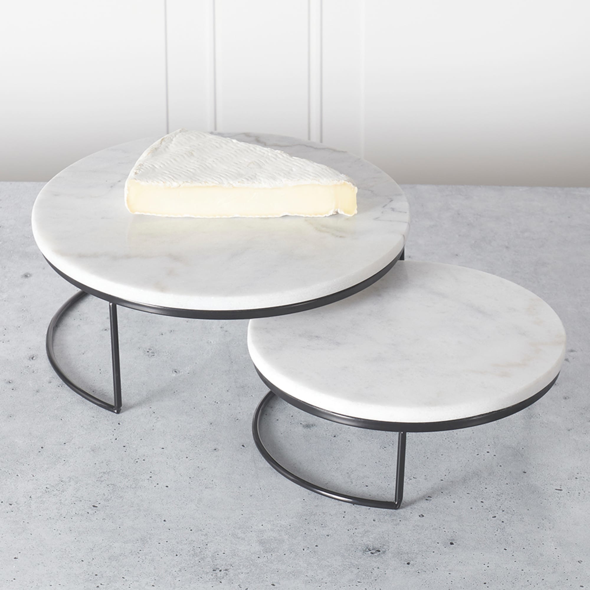 Sophia Grace 2 Piece Nesting Marble Tabletop Risers, White/Black $15.00 EACH, CASE PACK OF 4