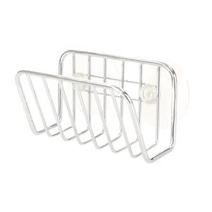 Home Basics Chrome Plated Steel Sponge Holder with Suction Cups $3.00 EACH, CASE PACK OF 24