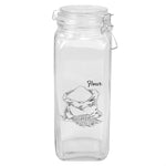 Load image into Gallery viewer, Home Basics Ludlow 67 oz. Glass Canister with Metal Clasp, Clear $7.00 EACH, CASE PACK OF 12
