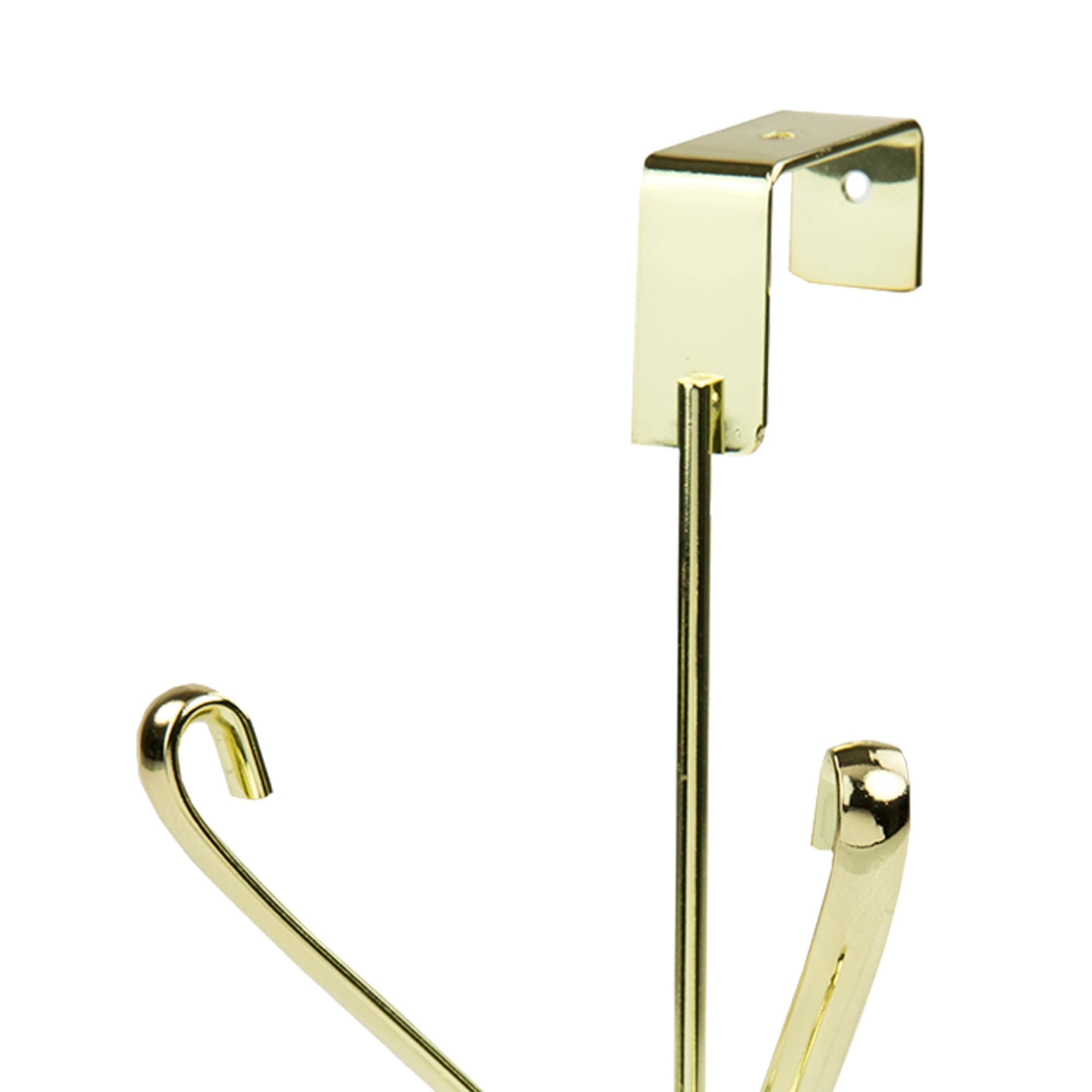 Home Basics Over the Door Double Hook, Gold $3.00 EACH, CASE PACK OF 12