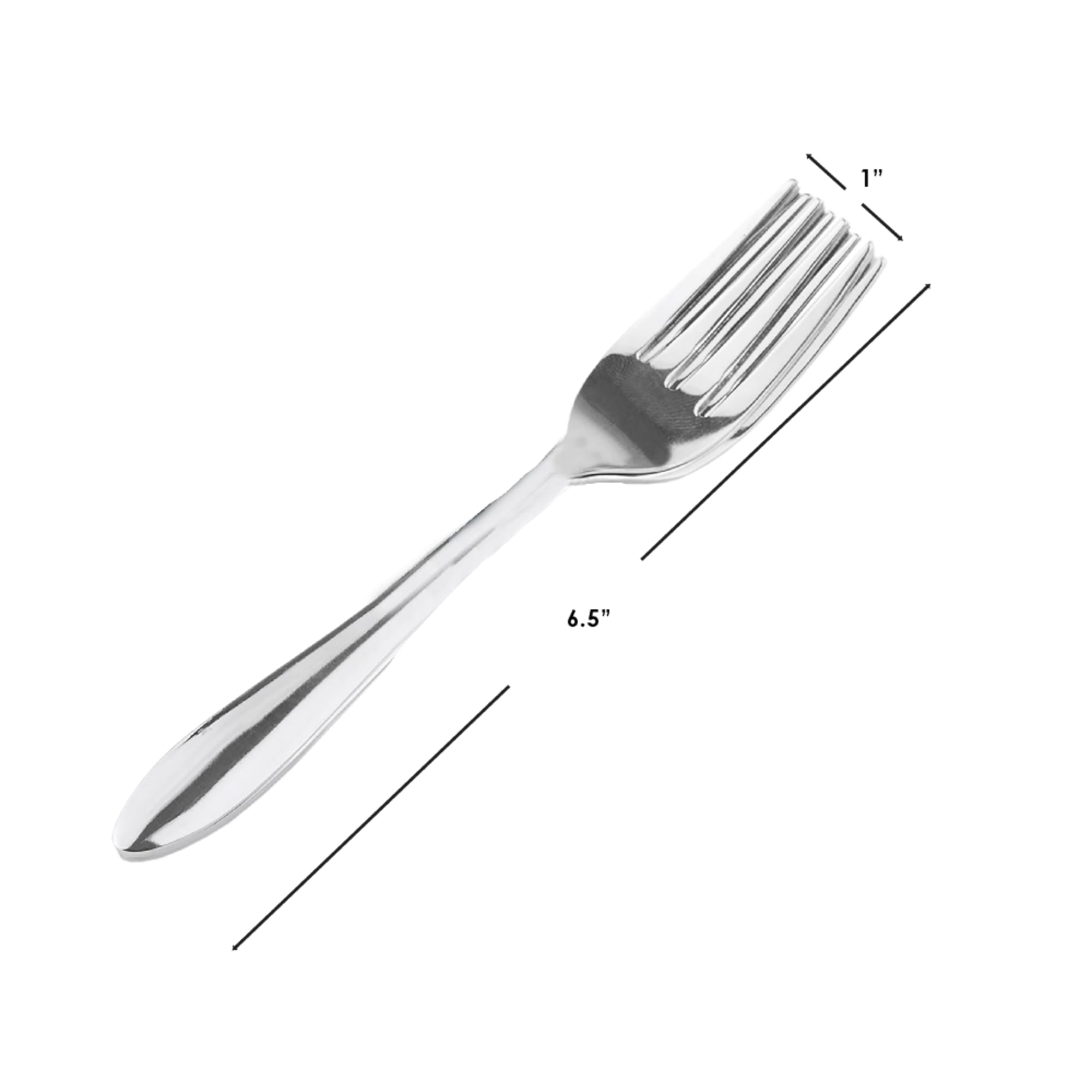 Silver 4-Piece Salad Fork Set - Stainless Steel Flatware Dinner Utensils, Essential Kitchen Cutlery Set, Dishwasher Safe $2.00 EACH, CASE PACK OF 36