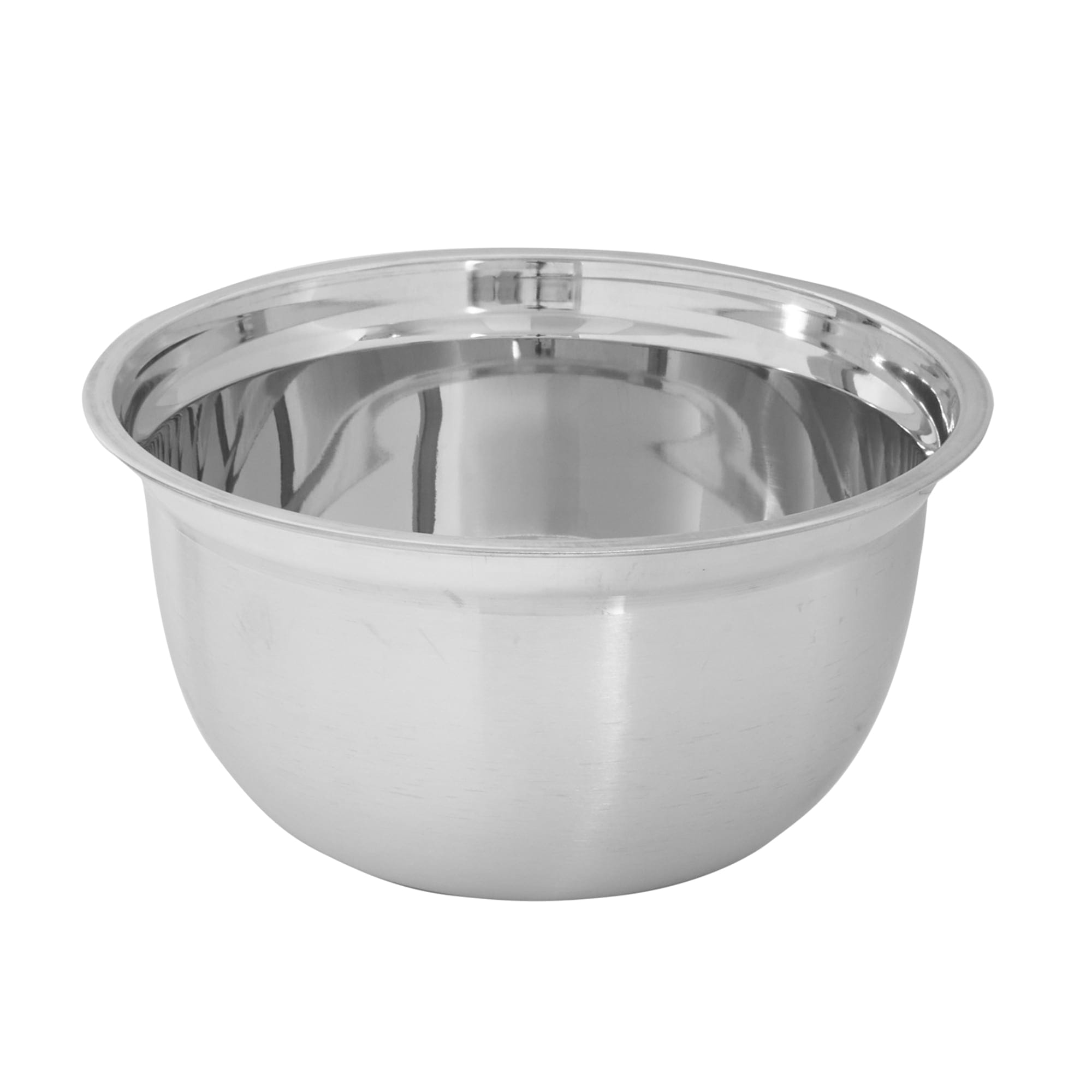 Home Basics 5 QT Stainless Steel Beveled Anti-Skid Mixing Bowl, Silver $5.00 EACH, CASE PACK OF 24