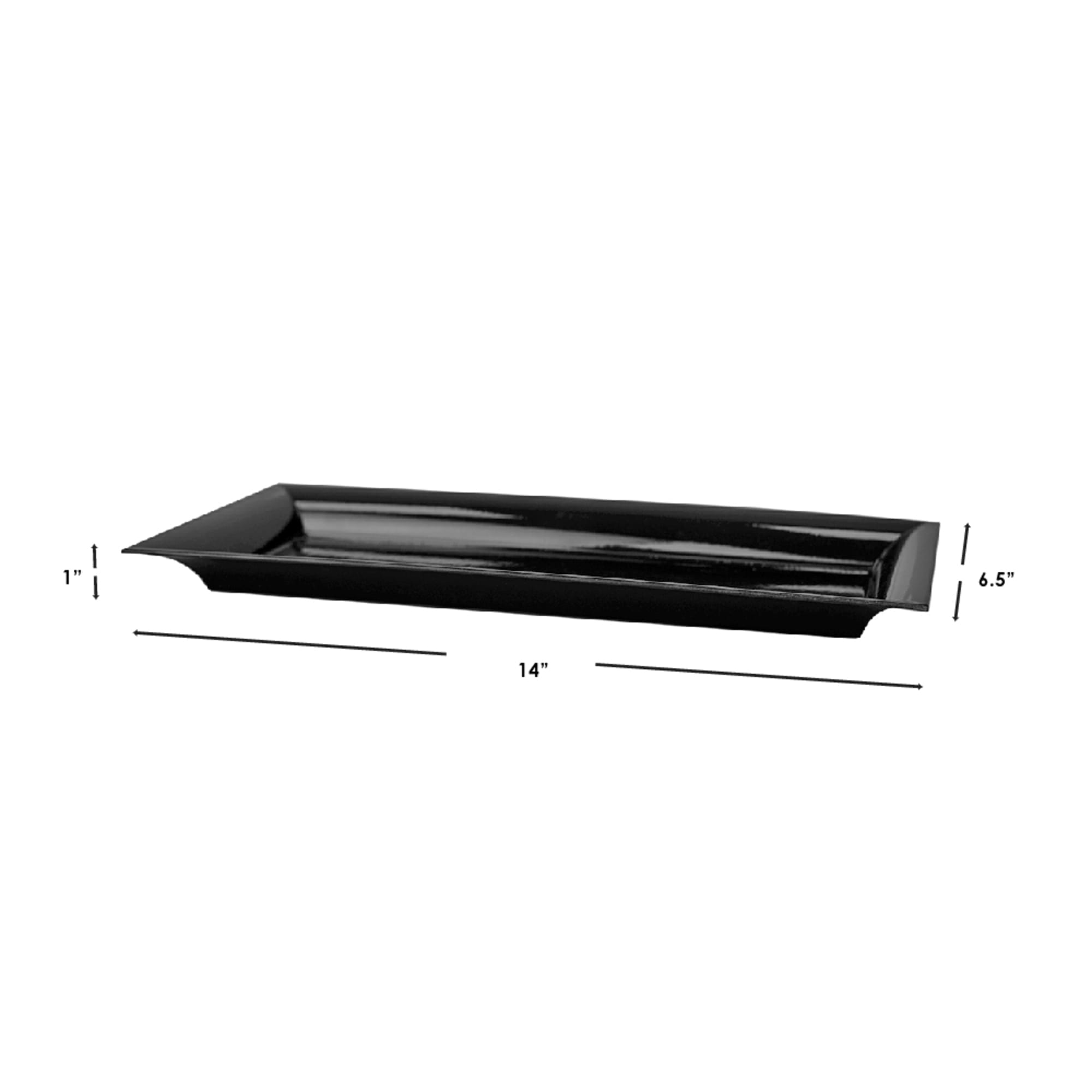 Home Basics Plastic Vanity Tray, Black $4.00 EACH, CASE PACK OF 12