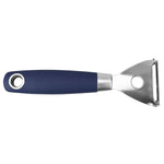 Load image into Gallery viewer, Home Basics Meridian Stainless Steel Horizontal Vegetable Peeler, Indigo $3.00 EACH, CASE PACK OF 24
