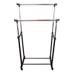 Load image into Gallery viewer, Home Basics Chrome Plated Steel Double Garment Rack, Black $25.00 EACH, CASE PACK OF 6

