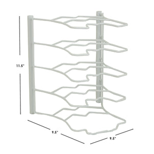 Home Basics Vinyl Coated Steel Pan and Lid Rack Organizer, White $12.00 EACH, CASE PACK OF 12