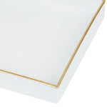 Load image into Gallery viewer, Home Basics White Plastic Vanity Tray with Gold Trim $5.00 EACH, CASE PACK OF 8
