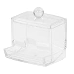 Load image into Gallery viewer, Home Basics Cotton Swab Holder with Lid, Clear $2.50 EACH, CASE PACK OF 12
