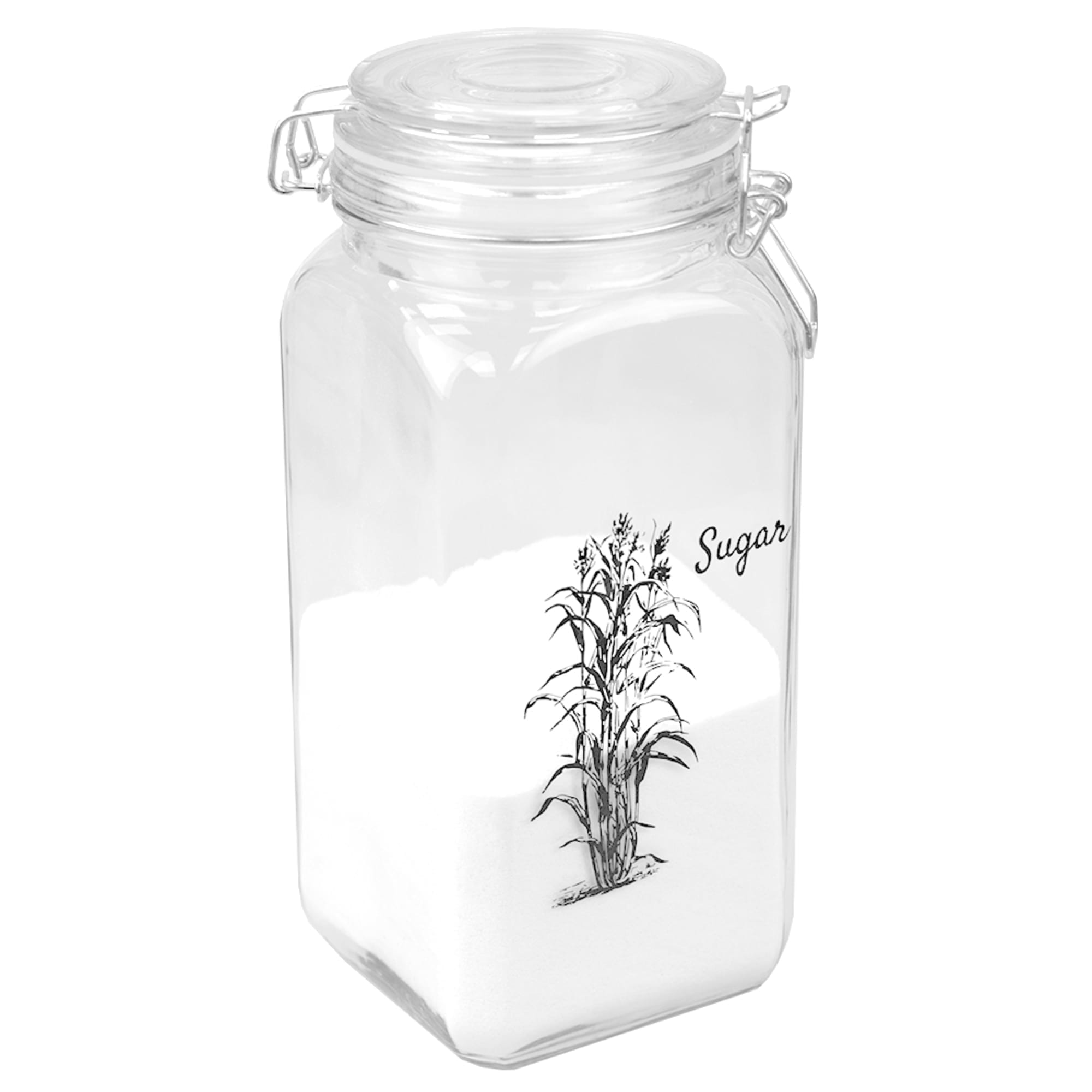 Home Basics Ludlow 53 oz. Glass Canister with Metal Clasp, Clear $6.00 EACH, CASE PACK OF 12