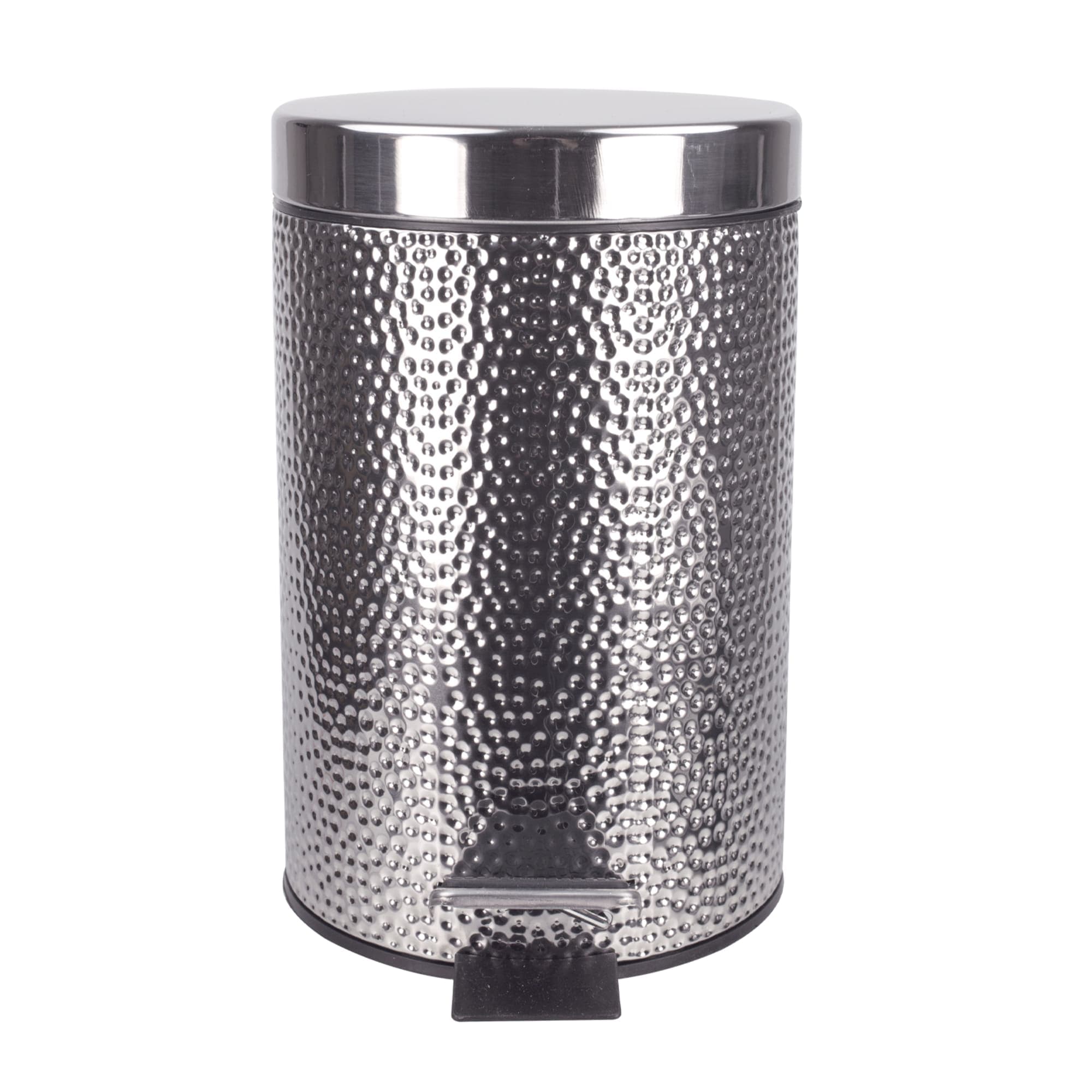 Home Basics Hammered Stainless Steel Waste Bin $8.00 EACH, CASE PACK OF 6