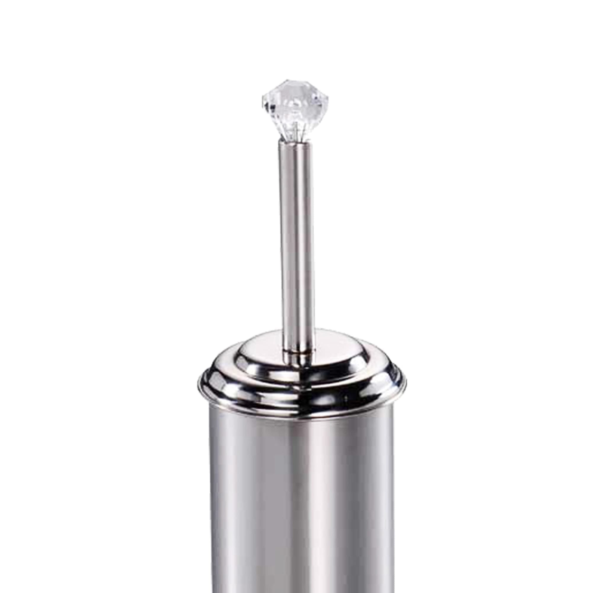 Home Basics Stainless Steel Toilet Brush Holder with Diamond Top $6.00 EACH, CASE PACK OF 12