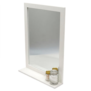 Home Basics Vanity Mirror With Shelf Isle, White  $25.00 EACH, CASE PACK OF 1