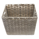 Load image into Gallery viewer, Home Basics X-large Faux Rattan Basket with Cut-out Handles, Grey $15.00 EACH, CASE PACK OF 6
