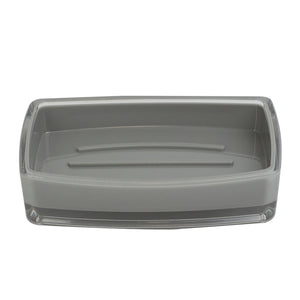 Home Basics Plastic Soap Dish, Grey $3.00 EACH, CASE PACK OF 24