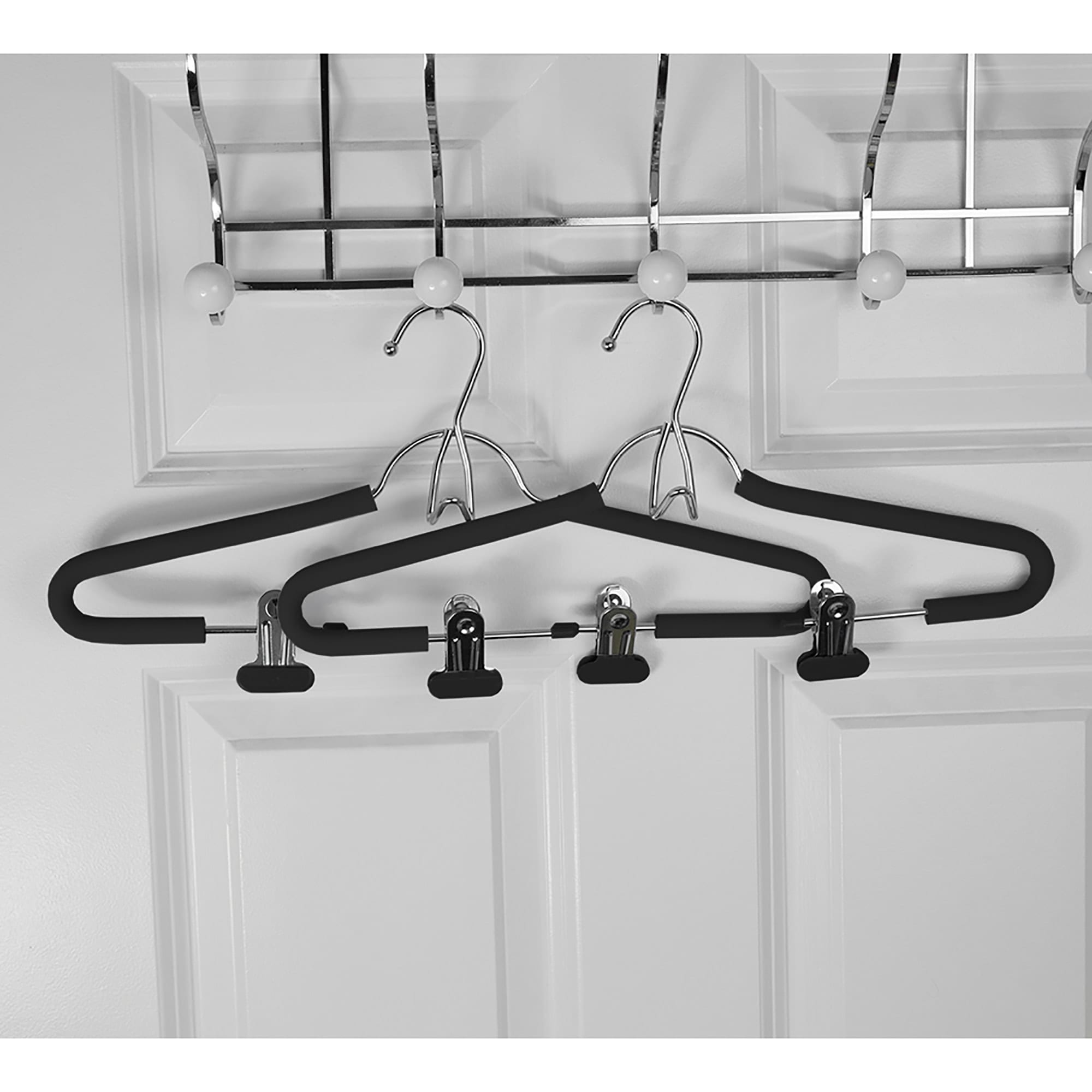 Home Basics 2 Piece Foam Hangers With Clips $4 EACH, CASE PACK OF 24