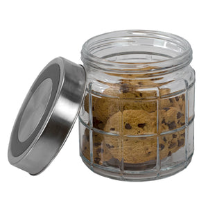 Home Basics Chex Collection 22 oz. Small Glass Canister  $2.00 EACH, CASE PACK OF 12