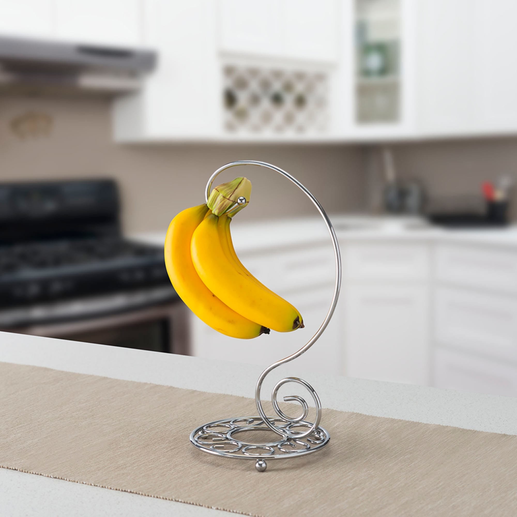 Home Basics Chrome Plated Steel Scroll Collection Banana Holder $5.00 EACH, CASE PACK OF 12