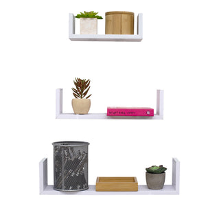 Home Basics Floating  Shelf, (Set of 3), White $8.00 EACH, CASE PACK OF 6
