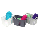 Load image into Gallery viewer, Home Basics Avaris Large Plastic Storage Basket - Assorted Colors
