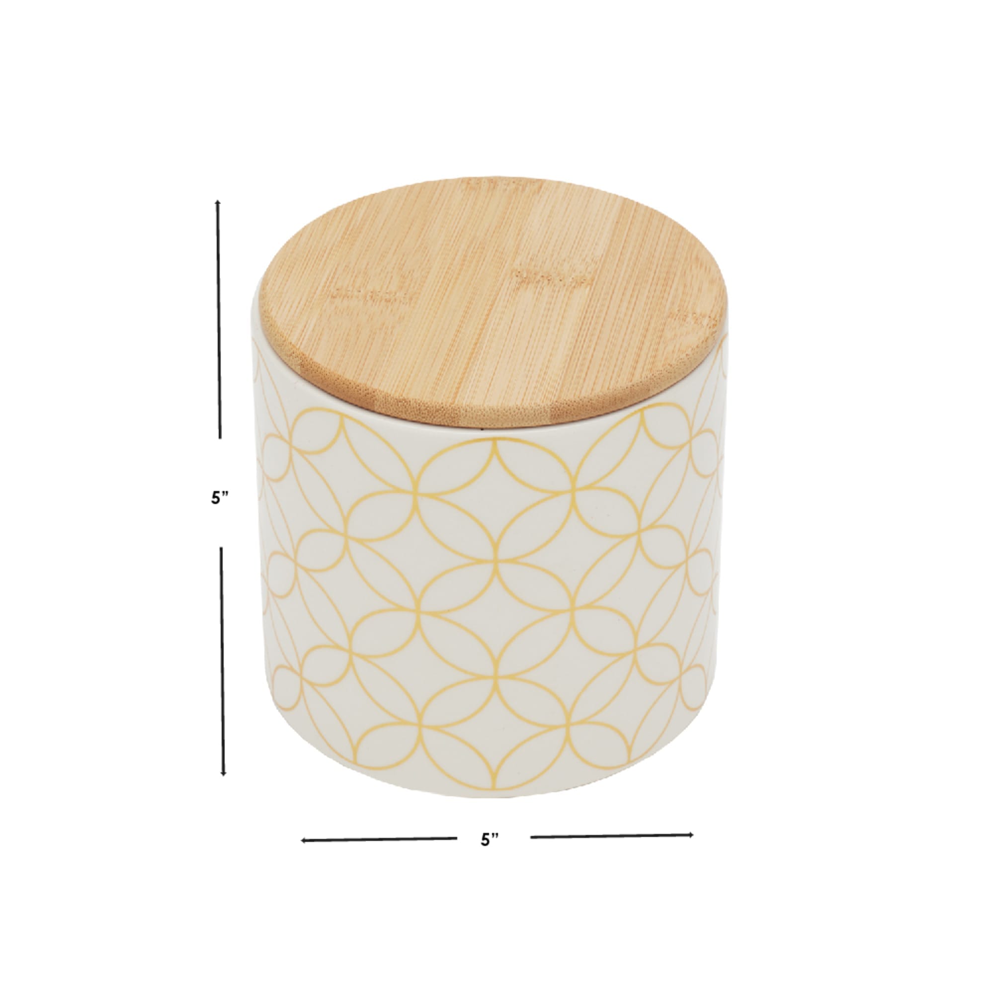 Home Basics Vescia Small Ceramic Canister with Bamboo Top $5.00 EACH, CASE PACK OF 12