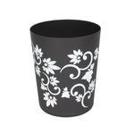 Load image into Gallery viewer, Home Basics Floral Printed 7 Piece Plastic Bath Accessory Set, Black $10.00 EACH, CASE PACK OF 6
