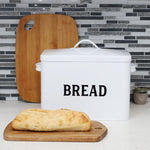 Load image into Gallery viewer, Home Basics Countryside Tin Breadbox, White $30.00 EACH, CASE PACK OF 4

