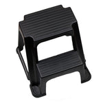 Load image into Gallery viewer, Home Basics 2 Tier Plastic Step Stool with Non-Slip Step Treads, Black $12.00 EACH, CASE PACK OF 6
