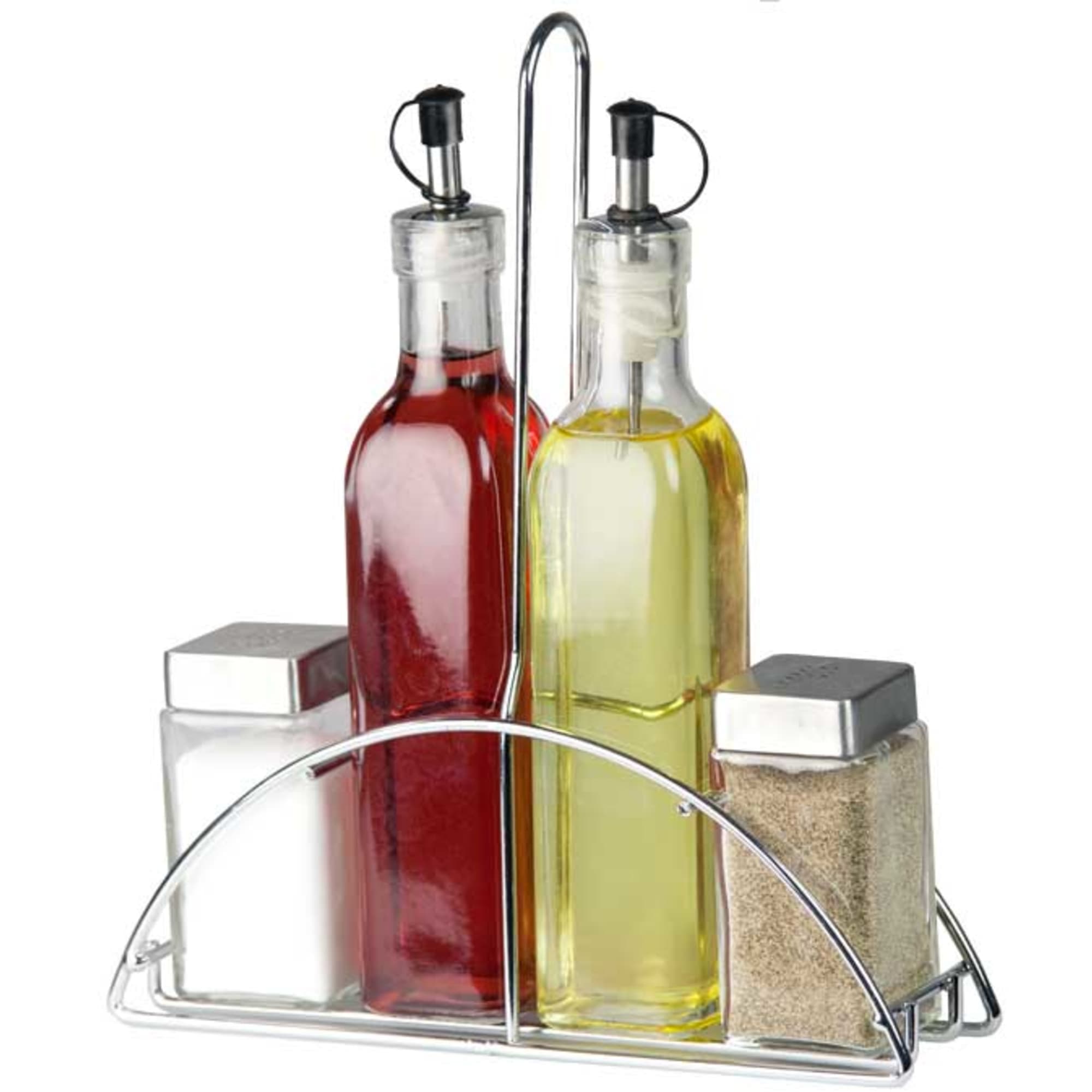 Home Basics 5 Piece Cruet Set with Stand $6.00 EACH, CASE PACK OF 12