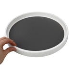 Load image into Gallery viewer, Home Basics Rubber Lined Large Plastic Turntable, White $4.00 EACH, CASE PACK OF 12
