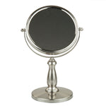 Load image into Gallery viewer, Home Basics Nadia Double Sided Cosmetic Mirror, (1x/5x Magnification), Satin Nickel $15.00 EACH, CASE PACK OF 6
