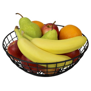 Home Basics Grid Collection Large Capacity Fruit Bowl, Black $8.00 EACH, CASE PACK OF 12