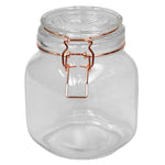 Load image into Gallery viewer, Home Basics Medium Glass Pickling Jar with Rose Gold Clamp $3 EACH, CASE PACK OF 12
