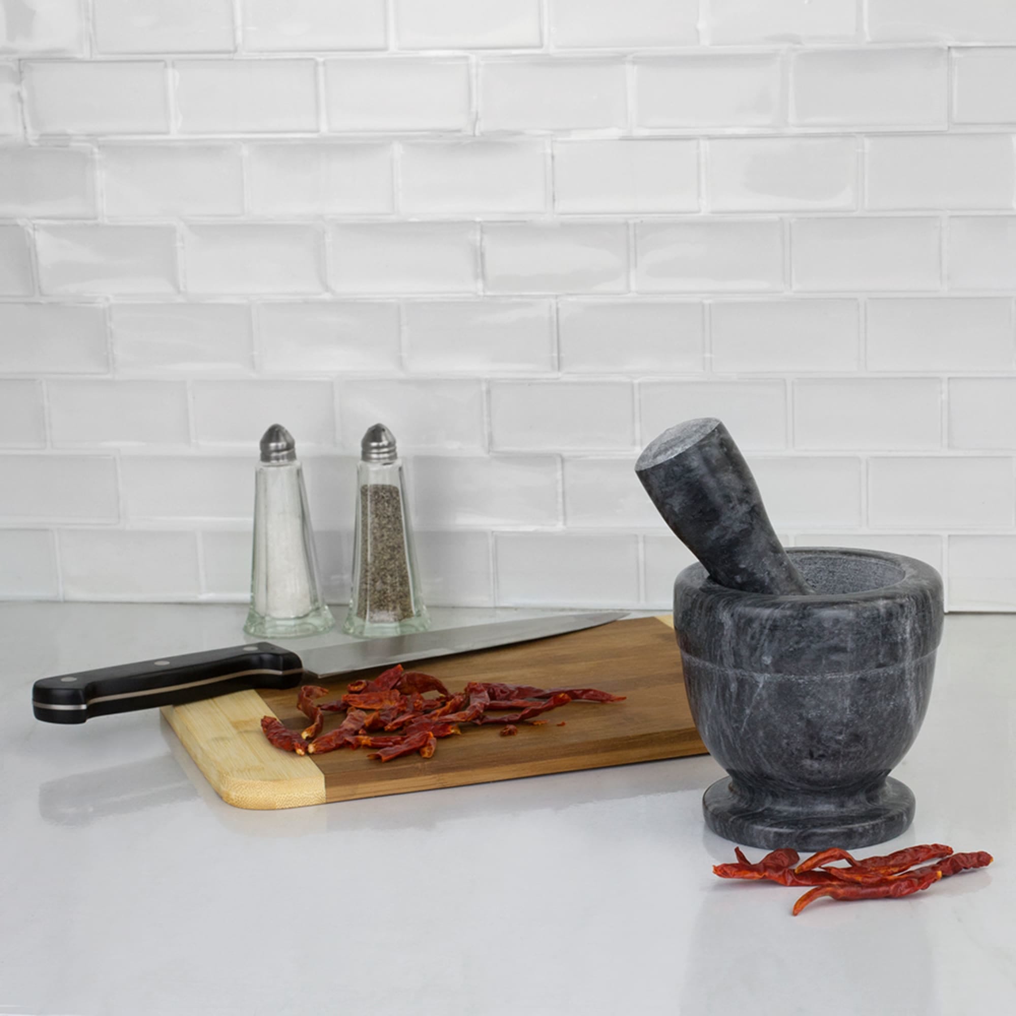 Home Basics Marble Mortar and Pestle, Black $6.00 EACH, CASE PACK OF 12