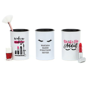Home Basics Glam Ceramic Makeup Brush Holder - Assorted Colors