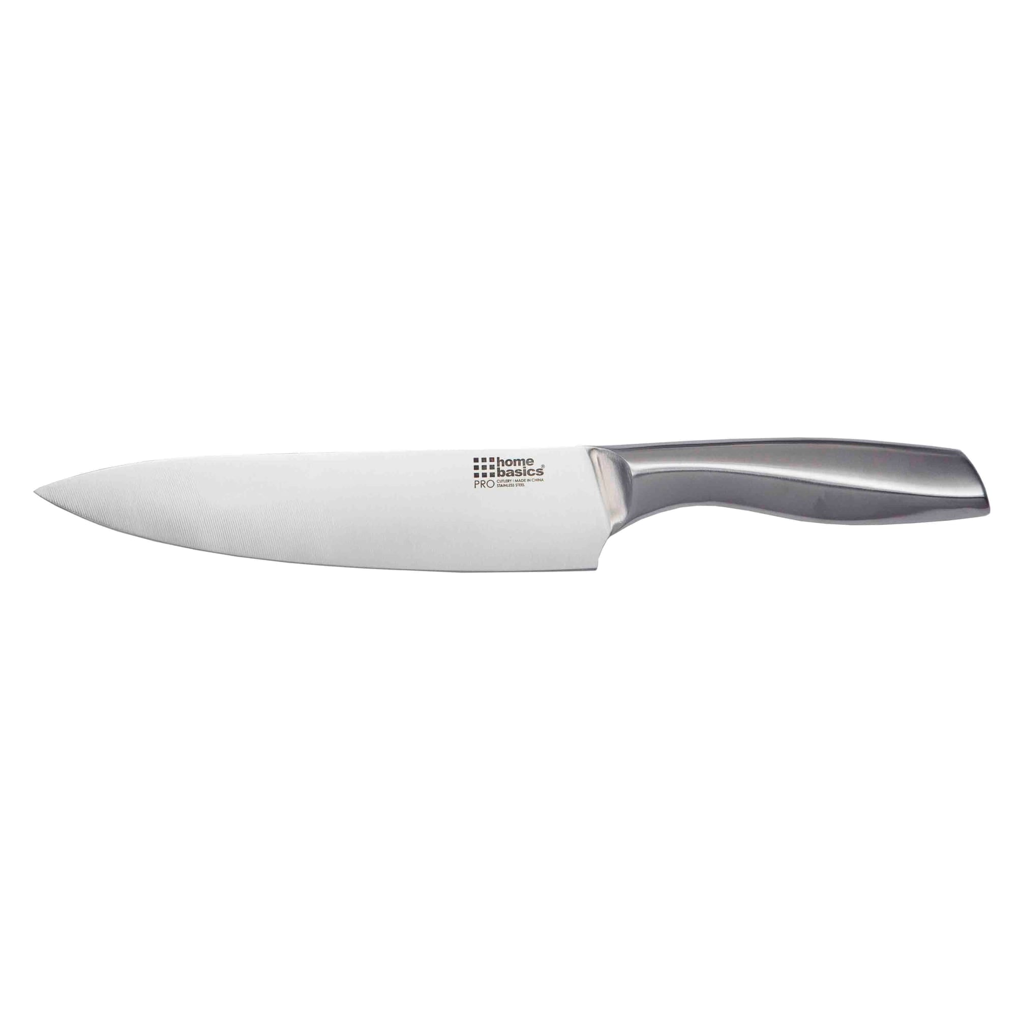Home Basics 8" Stainless Steel Chef Knife with Handle $5.00 EACH, CASE PACK OF 24
