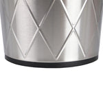 Load image into Gallery viewer, Home Basics Diamond Open Top 8 Lt Stainless Steel Waste Bin, (9.5&quot; x 10.25&quot;), Silver $6.00 EACH, CASE PACK OF 12
