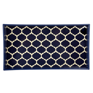 Home Basics Lattice Collection Vanity Tray, Navy $5 EACH, CASE PACK OF 8
