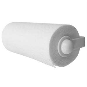 Home Basics Wall Mounted Plastic Paper Towel Holder, White, KITCHEN  ORGANIZATION