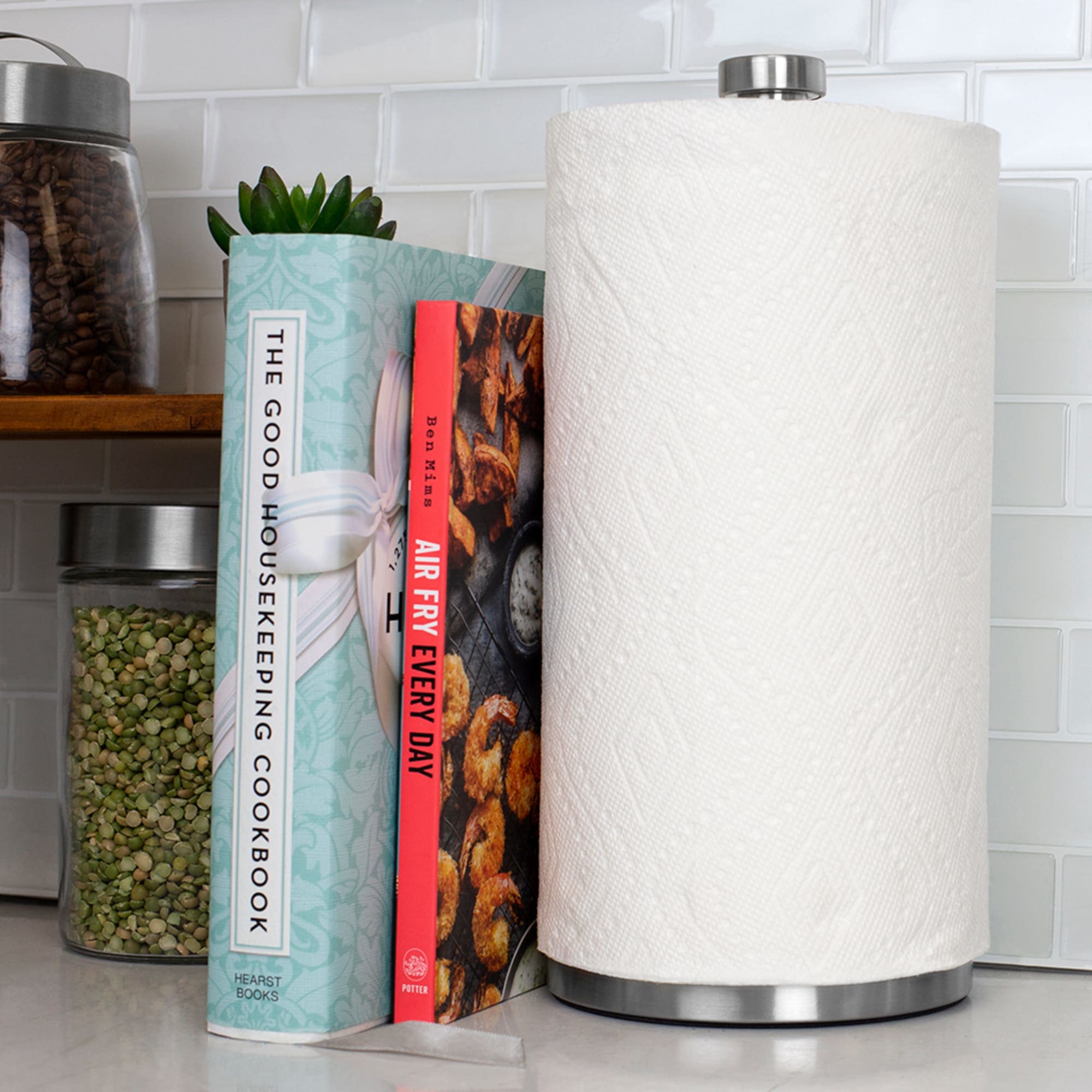 Home Basics Free Standing Paper Towel Holder with Weighted Base, Silver $6.50 EACH, CASE PACK OF 6