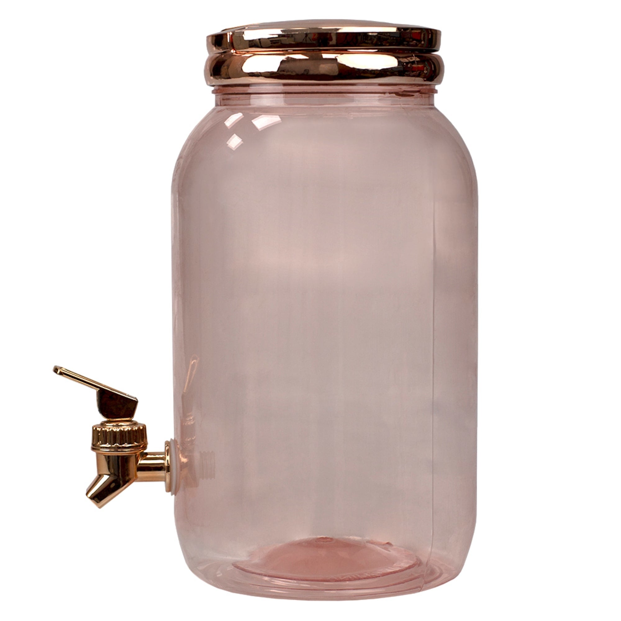 Home Basics 3.78 Lt Plastic Beverage Dispenser, Rose Gold $8.00 EACH, CASE PACK OF 6