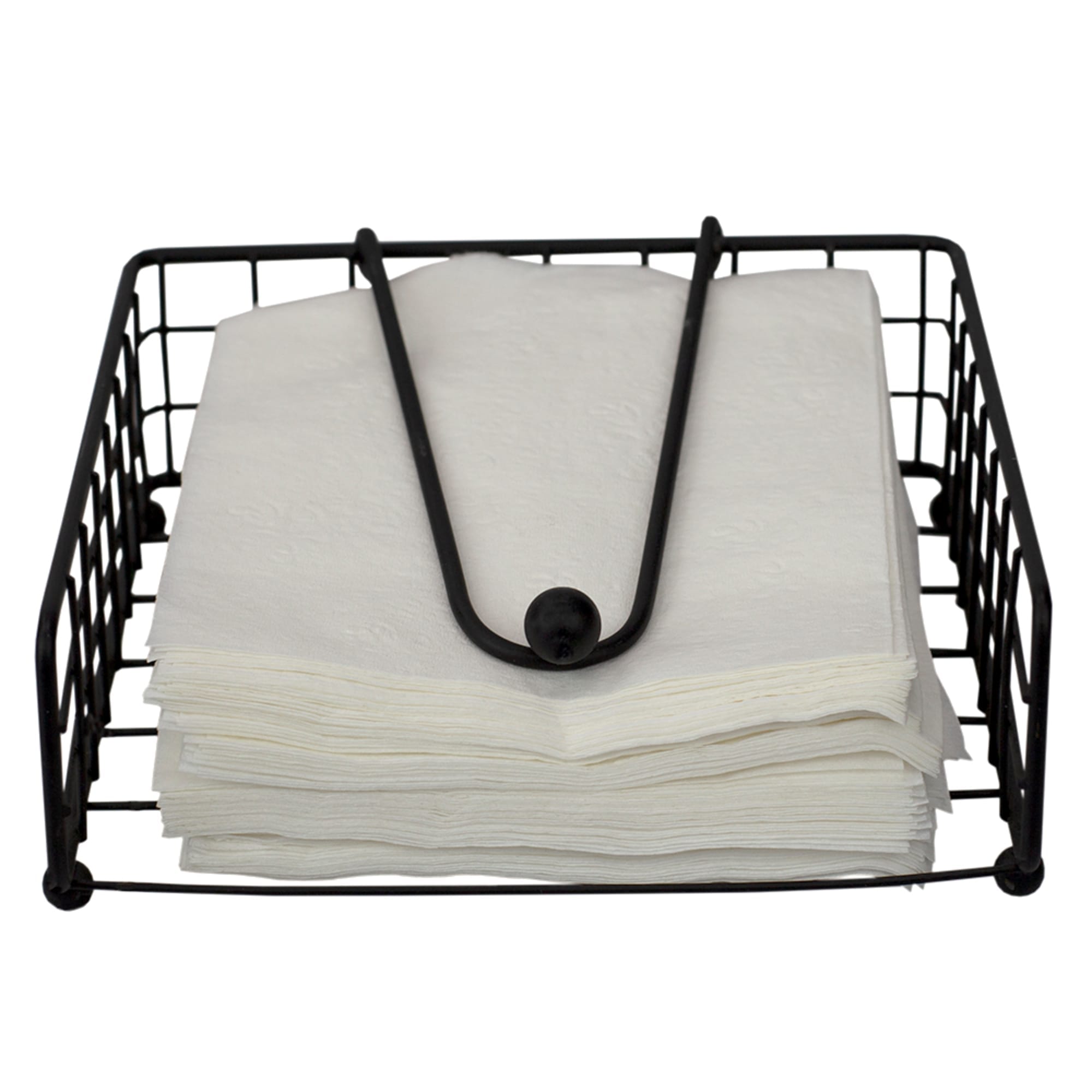 Home Basics Grid Collection Napkin Holder with Weighted Pivoting Arm, Black $4.00 EACH, CASE PACK OF 12