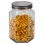 Load image into Gallery viewer, Home Basics 37 oz. Medium Hexagonal Glass Canister, Clear $2.50 EACH, CASE PACK OF 12
