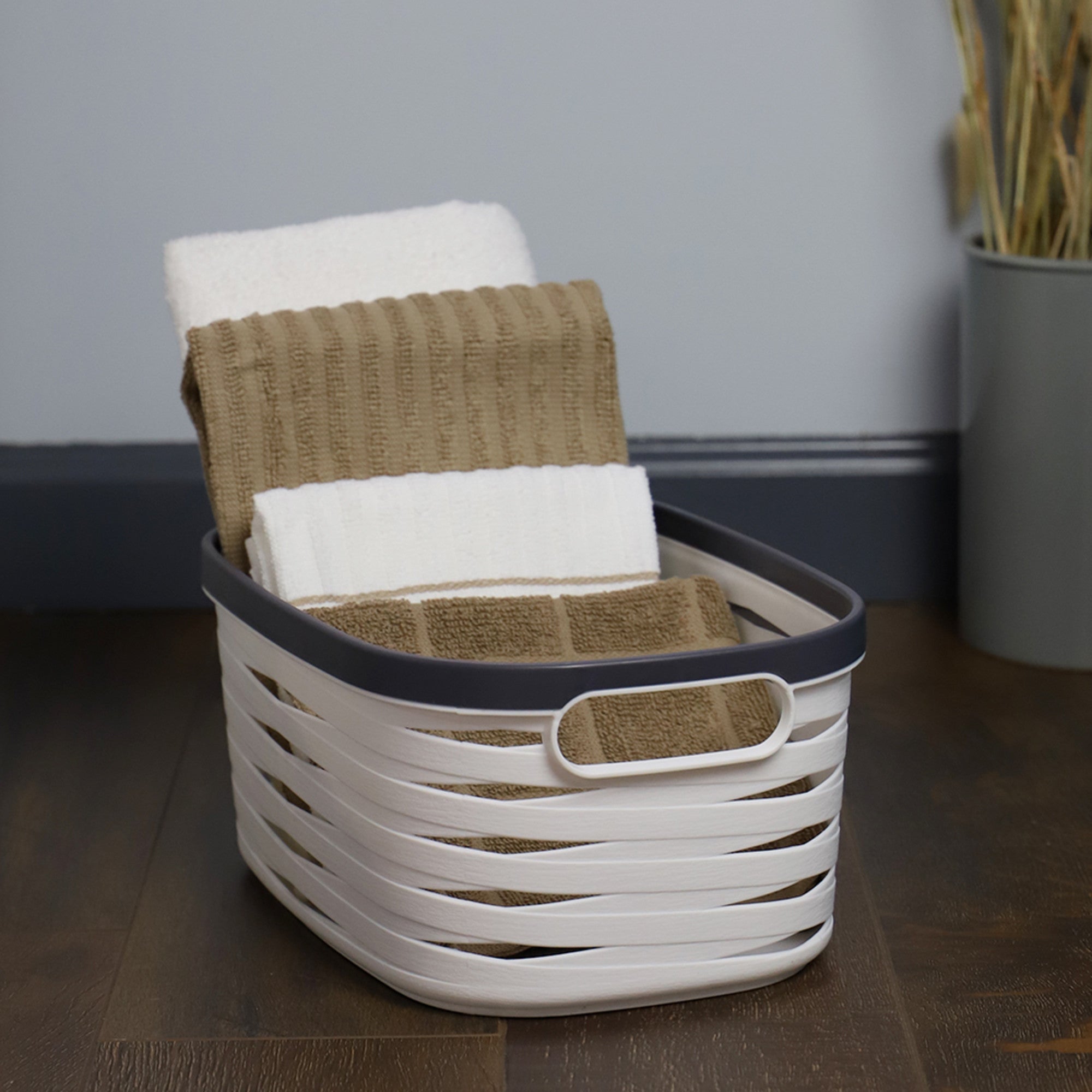 Home Basics Avaris Medium Plastic Storage Basket - Assorted Colors