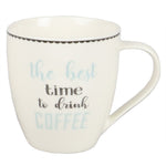Load image into Gallery viewer, Home Basics The Best Time to Drink Coffee 17 oz. Bone China Mug - Assorted Colors

