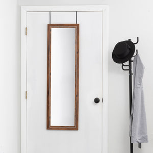 Home Basics Over The Door Rustic Wood Mirror - Assorted Colors