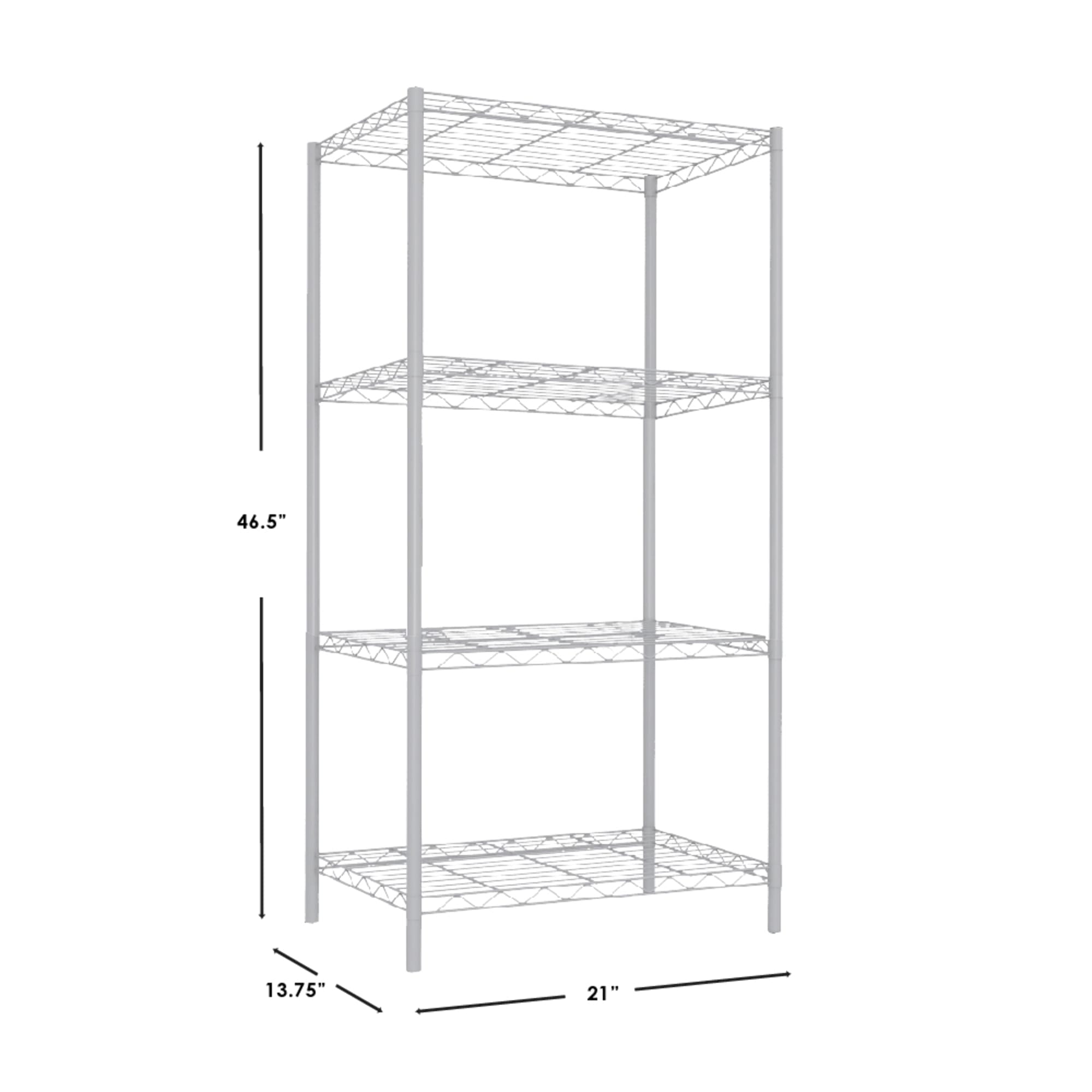 Home Basics 4 Tier Metal Wire Shelf, White $40.00 EACH, CASE PACK OF 4